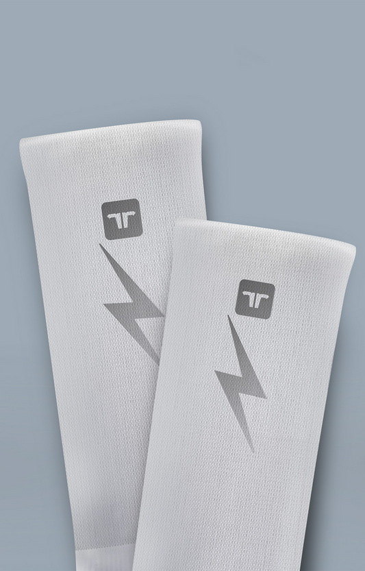 Medias De Running con Compresión Reflective White Power Socks