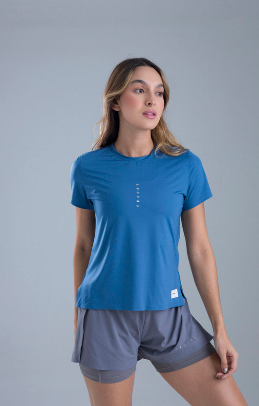 CAMISETA RUNNING IMMORTALE RITMO BLUE MUJER