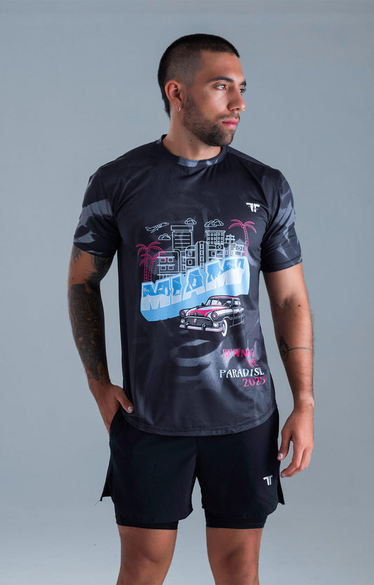 Camiseta de running Edición Especial Miami black