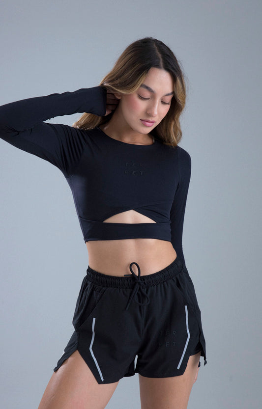 CROP TOP DEPORTIVO SINERGIA POTENZA BLACK