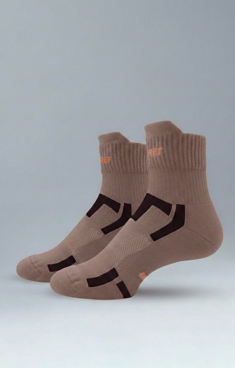 Medias Tobilleras de Running Olympo - Chocolate