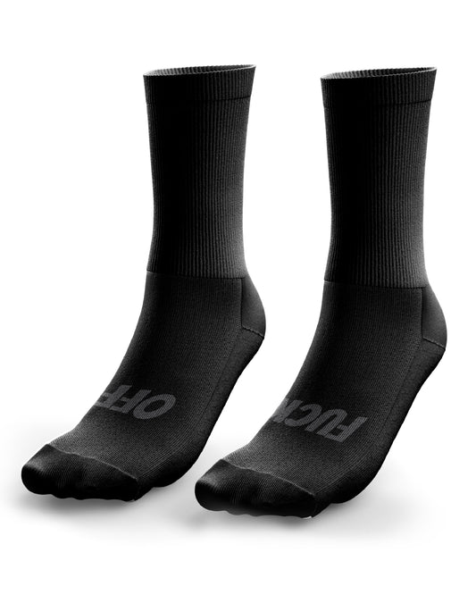 Medias De Running con Compresión Fuck Off Black Socks