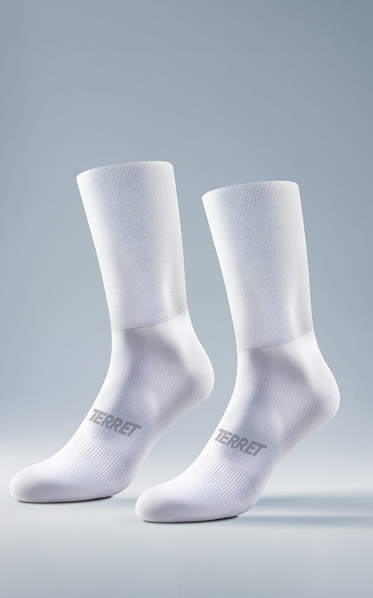 Medias De Running con Compresión Terret Classic White Socks