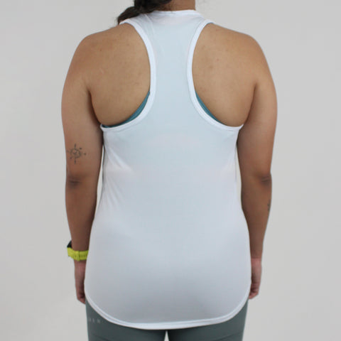 White Essential Race Tank Mujer