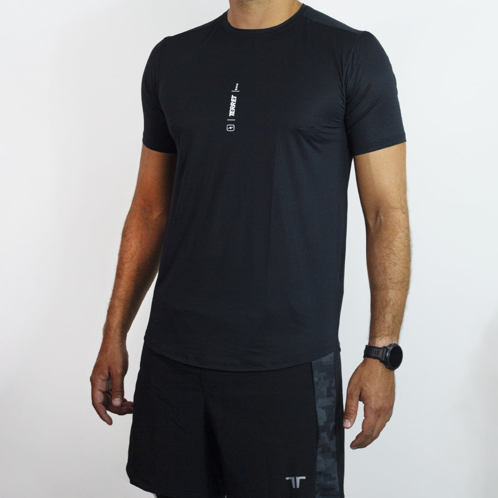 CAMISETA HOMBRE RUNNING BLACK TERRET