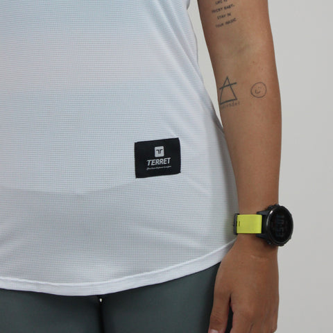 White Essential Race Tank Mujer