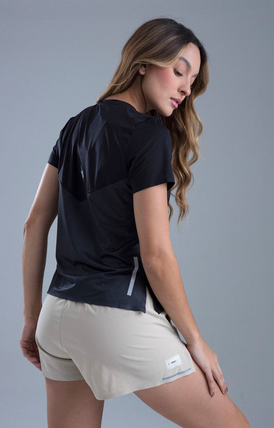 CAMISETA RUNNING MUJER IMMORTALE RITMO BLACK