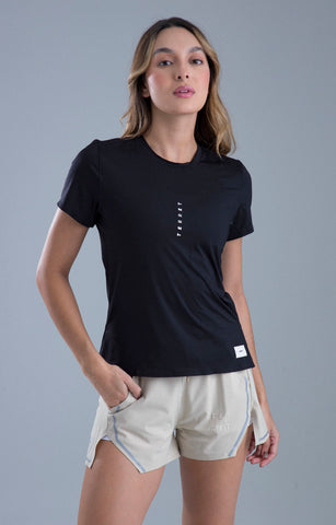 CAMISETA RUNNING MUJER IMMORTALE RITMO BLACK
