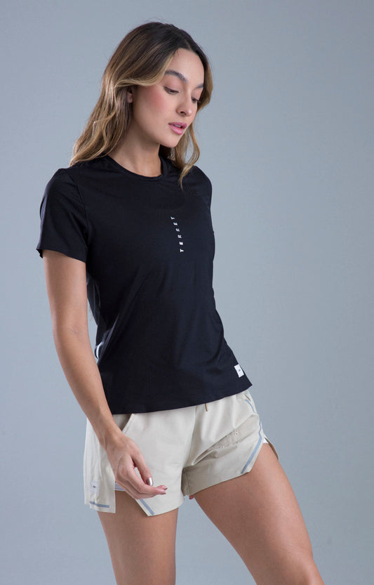 CAMISETA RUNNING MUJER IMMORTALE RITMO BLACK