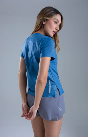 CAMISETA RUNNING IMMORTALE RITMO BLUE MUJER