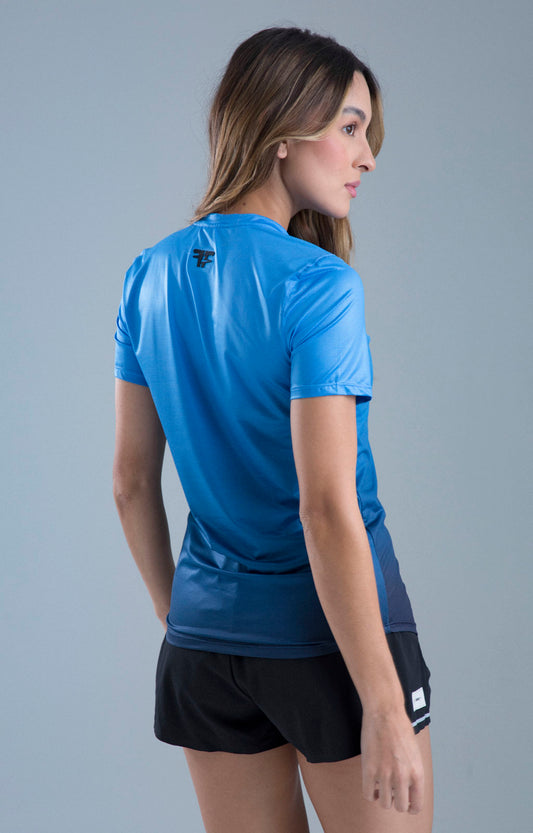 CAMISETA RUN PRO BLUE MUJER
