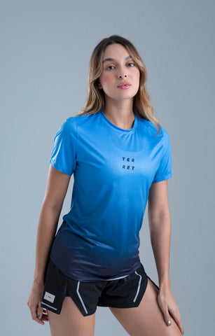 CAMISETA RUN PRO BLUE MUJER