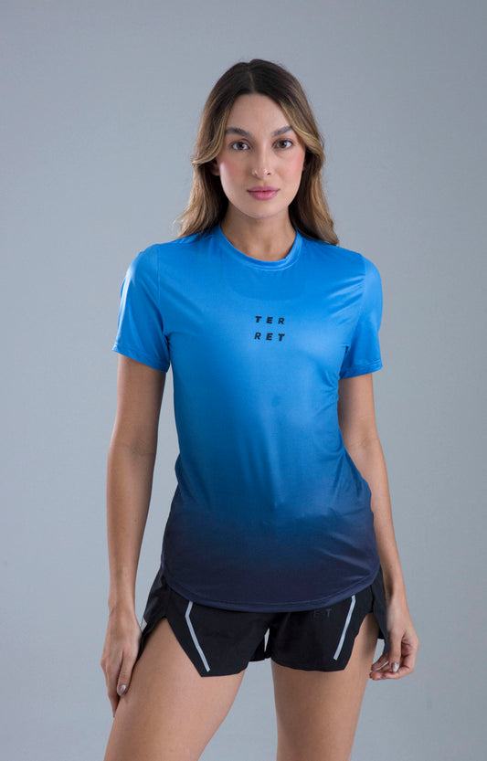 CAMISETA RUN PRO BLUE MUJER