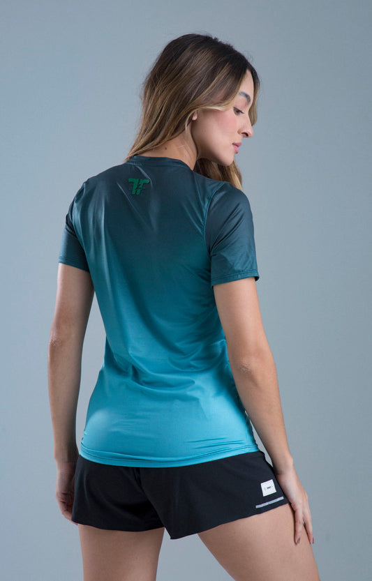 CAMISETA RUN PRO GREEN MUJER