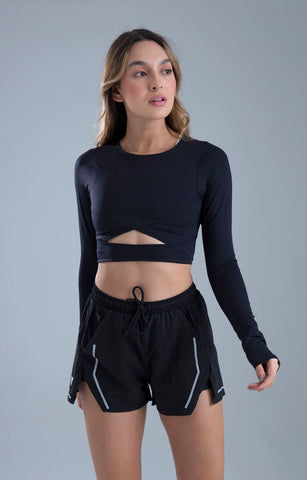 CROP TOP DEPORTIVO SINERGIA POTENZA BLACK