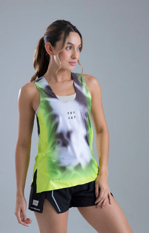 ESQUELETO RUNNING SIN COSTURAS LIME BLAZE MUJER