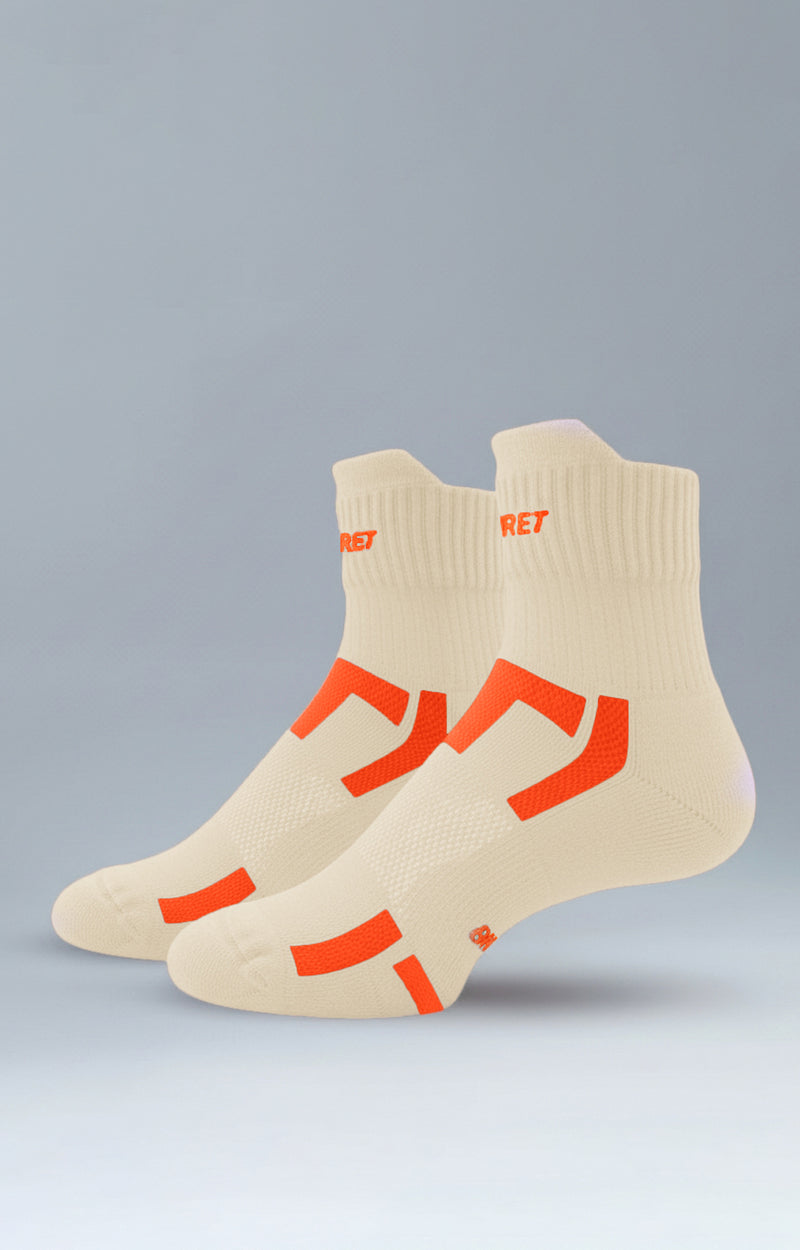 Medias Tobilleras de Running Olympo - Cream