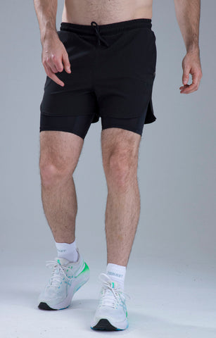 SHORT RUNNING HOMBRE TEMPRA POINT BLACK