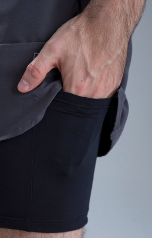 SHORT RUNNING HOMBRE TEMPRA POINT GRAY