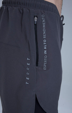 SHORT RUNNING HOMBRE TEMPRA POINT GRAY