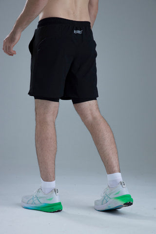 Pantaloneta con Licra Interna Boost Black Hombre