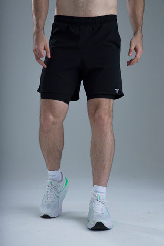 Pantaloneta con Licra Interna Boost Black Hombre