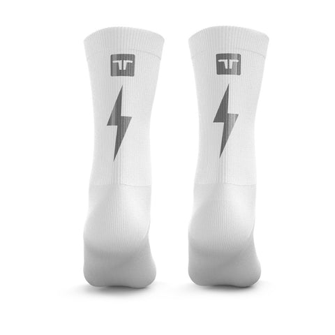 Medias Deportivas con Compresión Reflective White Power Socks