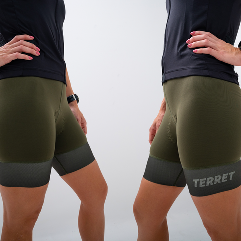 Pantaloneta Ciclismo Mortirolo Army Green Mujer