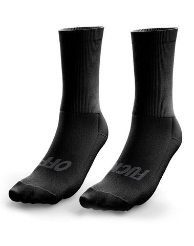 Medias Deportivas con Compresión Fuck Off Black Socks